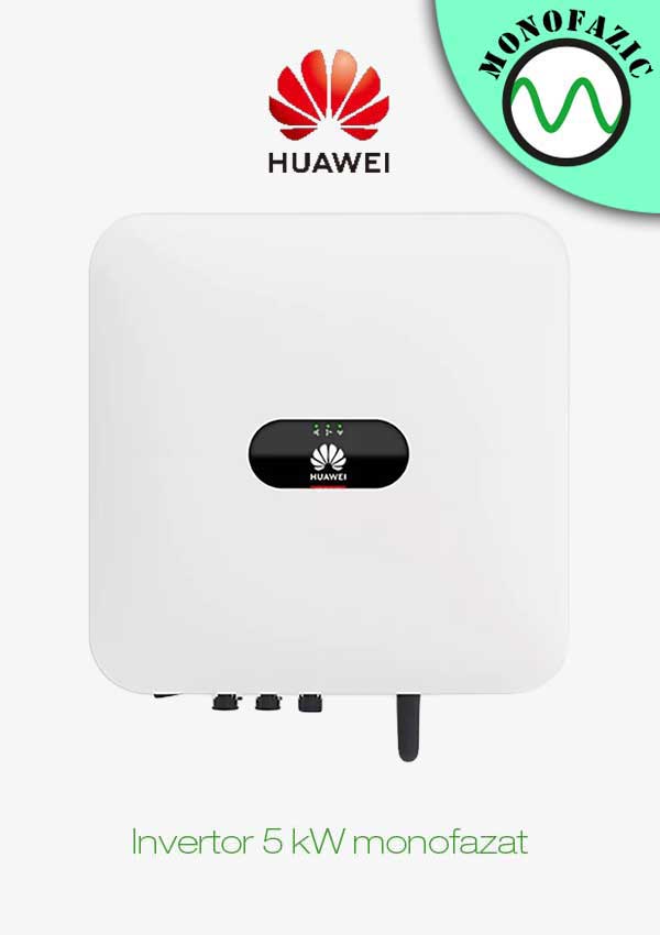 Invertor 5 kW hibrid monofazat Huawei SUN2000-5KTL-L1 face parte dintr-o gamă inovatoare de invertoare rezidențiale on-grid monofazate.